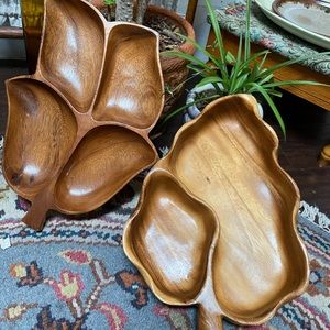 Wooden Leaf Trays